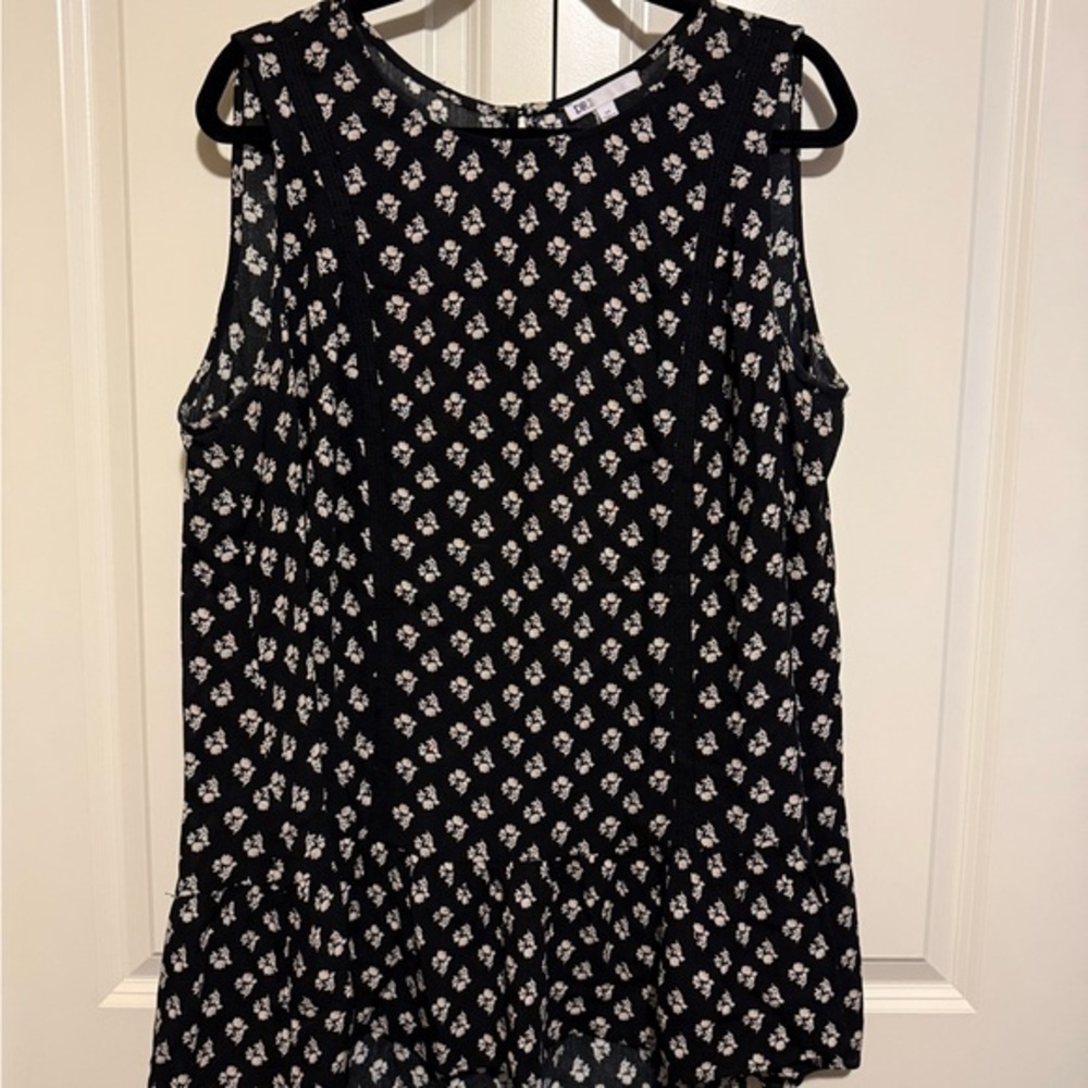 Floral Black DR2 Sleeveless Top